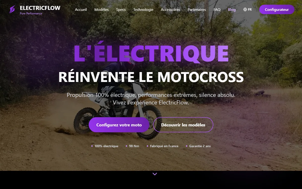Réalisation web SDR Web – Electric Flow, agence web Montpellier
